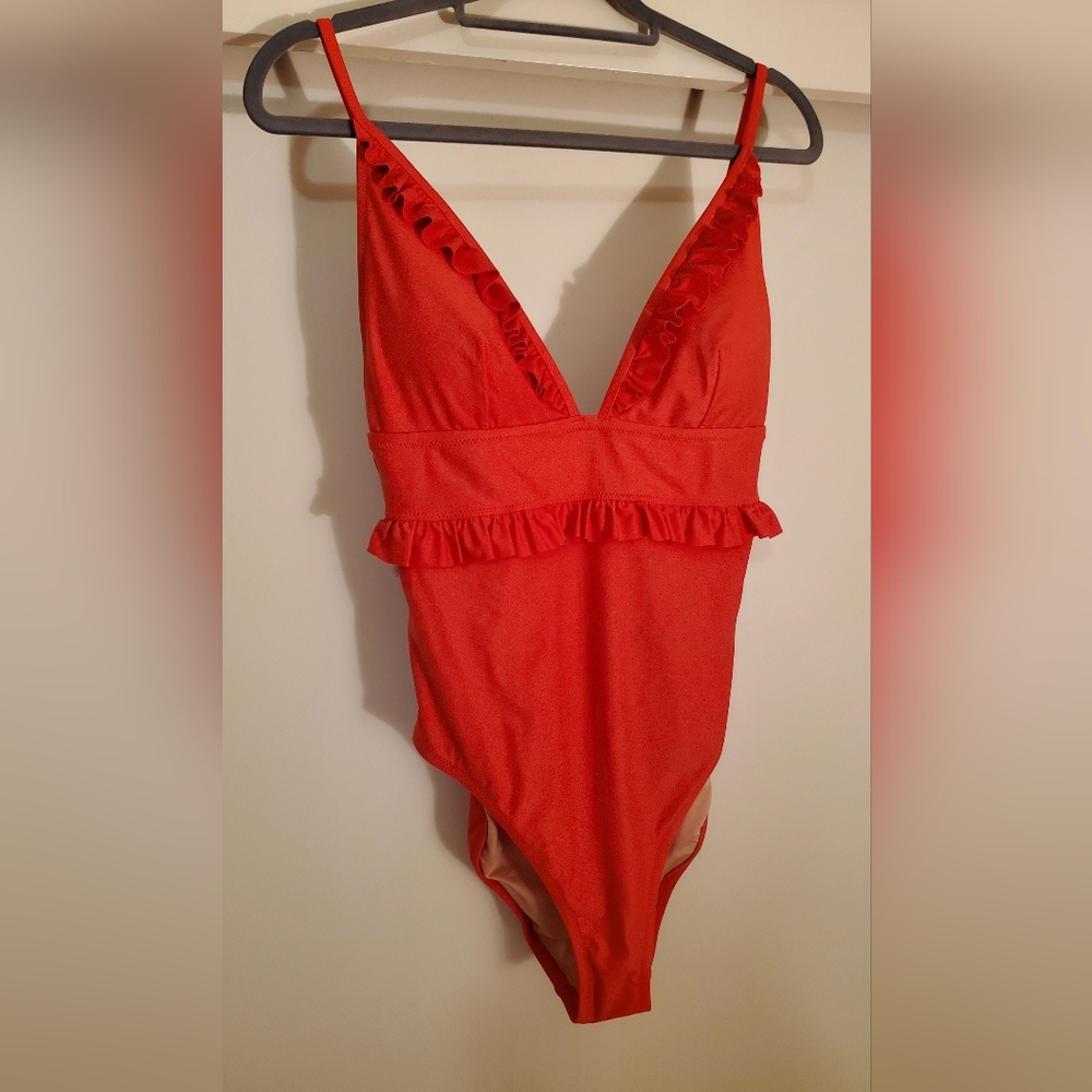 JCrew Red One Piece Swimsuit